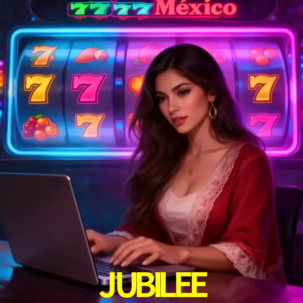 JUBILEE Slots - tragamonedas, RTP y control Tragamonedas JUBILEE con símbolos, saldo móvil y reglas de apuesta visibles